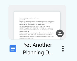 yet another planning doc